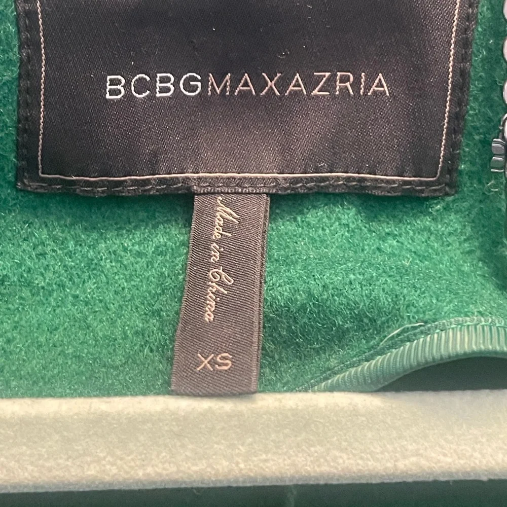 BCBGMaxAzria green wool blend coat - Picture 10 of 15